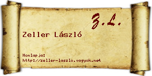 Zeller László névjegykártya